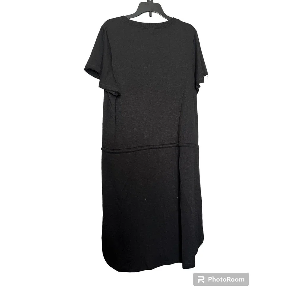 PAIGE Brielle Drawstring Dress‎ black size L Anthropologie